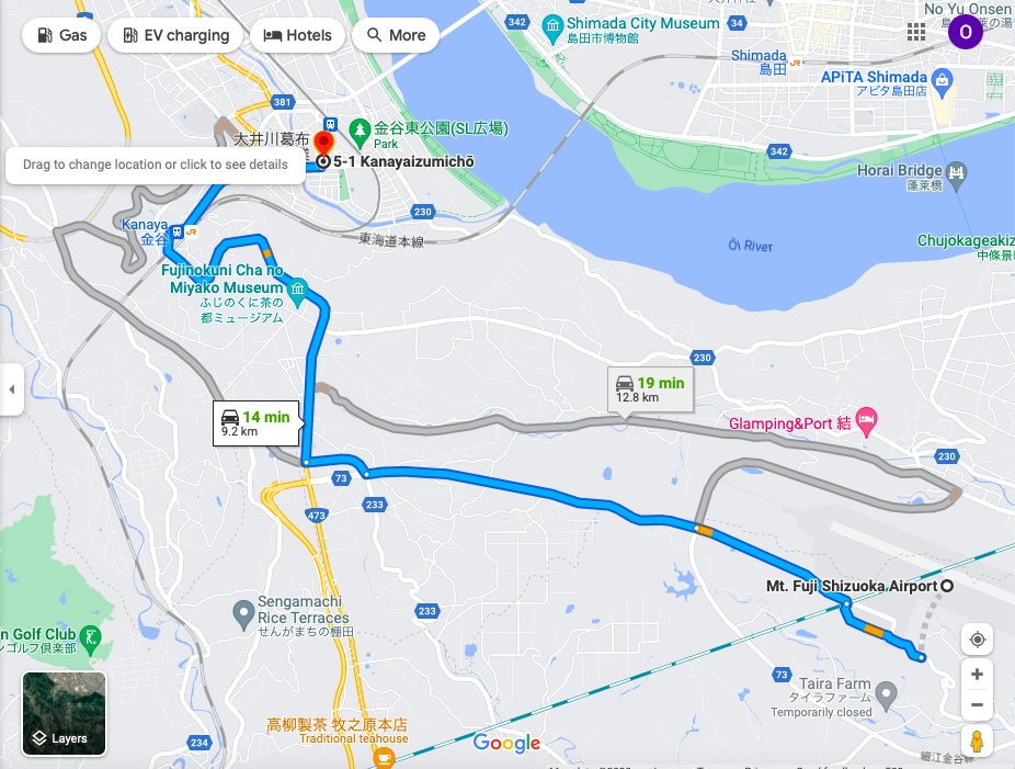 Map from Mt.Fuji-Shizuoka  Airport